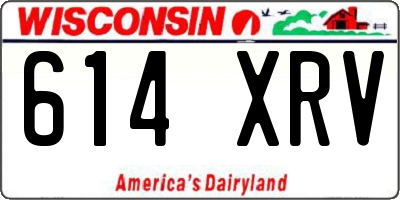 WI license plate 614XRV