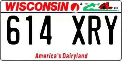 WI license plate 614XRY