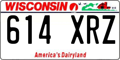 WI license plate 614XRZ