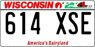 WI license plate 614XSE