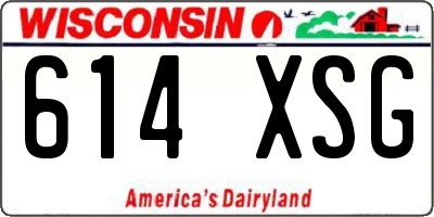 WI license plate 614XSG
