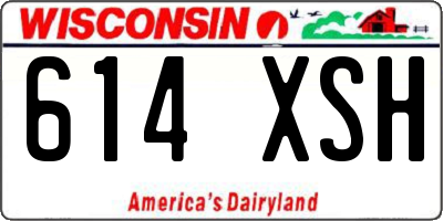 WI license plate 614XSH