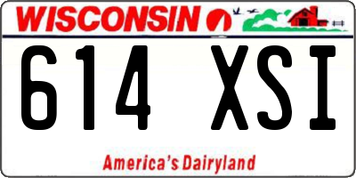 WI license plate 614XSI