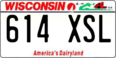 WI license plate 614XSL