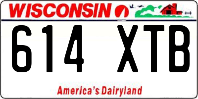 WI license plate 614XTB
