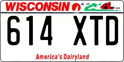 WI license plate 614XTD