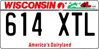 WI license plate 614XTL