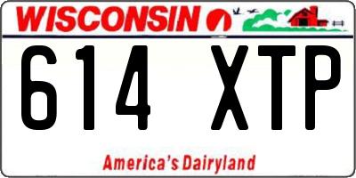 WI license plate 614XTP