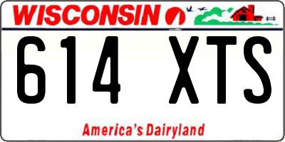 WI license plate 614XTS
