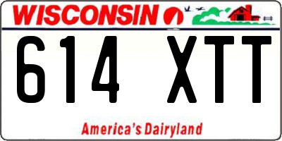WI license plate 614XTT