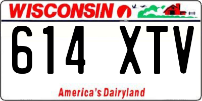 WI license plate 614XTV