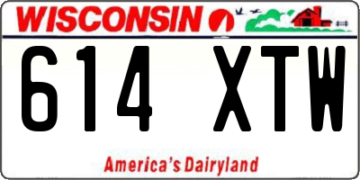 WI license plate 614XTW