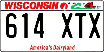 WI license plate 614XTX