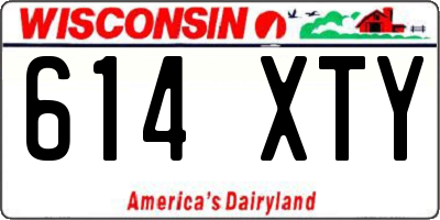 WI license plate 614XTY
