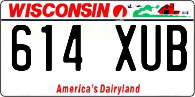WI license plate 614XUB