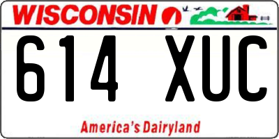 WI license plate 614XUC