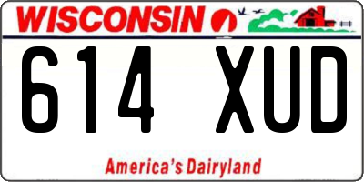 WI license plate 614XUD