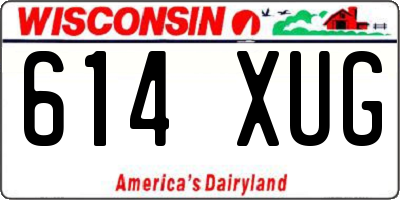 WI license plate 614XUG