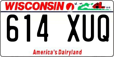WI license plate 614XUQ