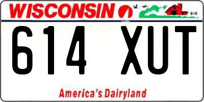 WI license plate 614XUT