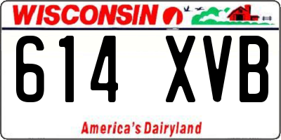 WI license plate 614XVB