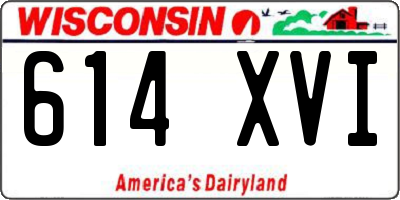 WI license plate 614XVI