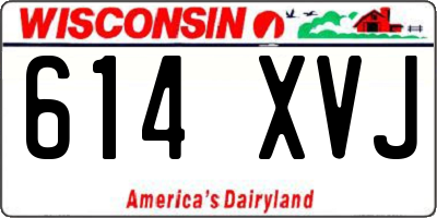 WI license plate 614XVJ