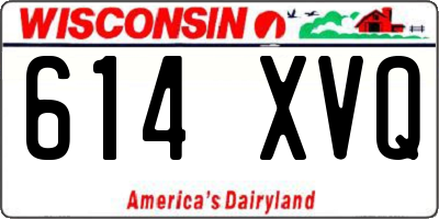 WI license plate 614XVQ