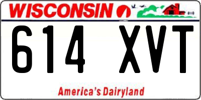 WI license plate 614XVT