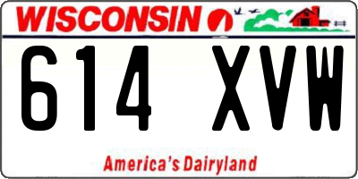 WI license plate 614XVW