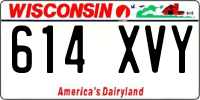 WI license plate 614XVY