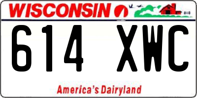 WI license plate 614XWC