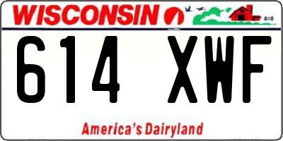 WI license plate 614XWF
