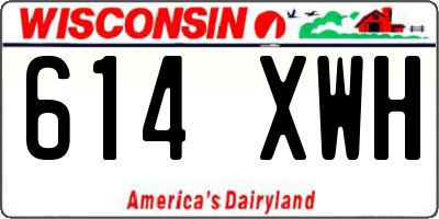 WI license plate 614XWH