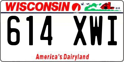 WI license plate 614XWI