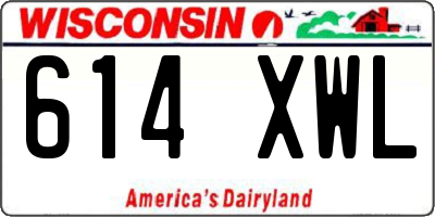 WI license plate 614XWL