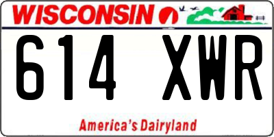 WI license plate 614XWR