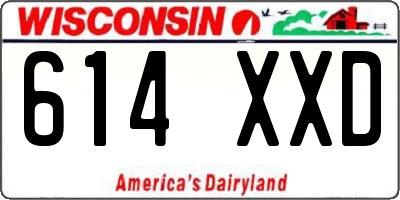 WI license plate 614XXD