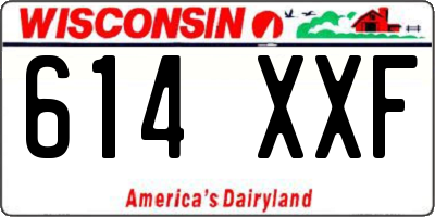 WI license plate 614XXF