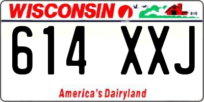 WI license plate 614XXJ