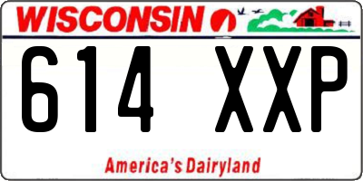 WI license plate 614XXP
