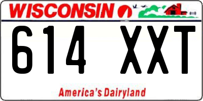 WI license plate 614XXT