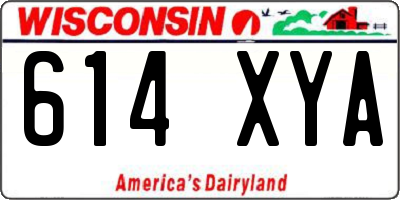 WI license plate 614XYA