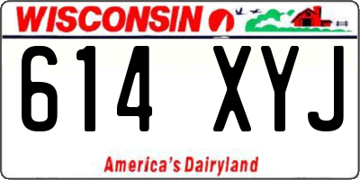 WI license plate 614XYJ