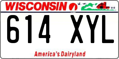 WI license plate 614XYL
