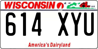 WI license plate 614XYU