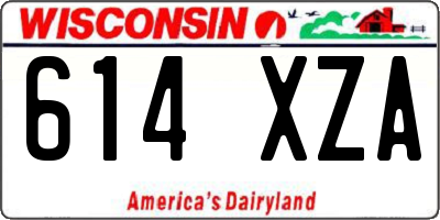 WI license plate 614XZA