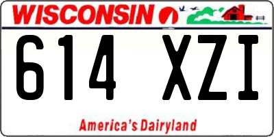 WI license plate 614XZI