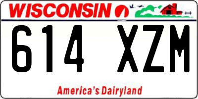WI license plate 614XZM