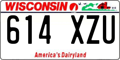 WI license plate 614XZU